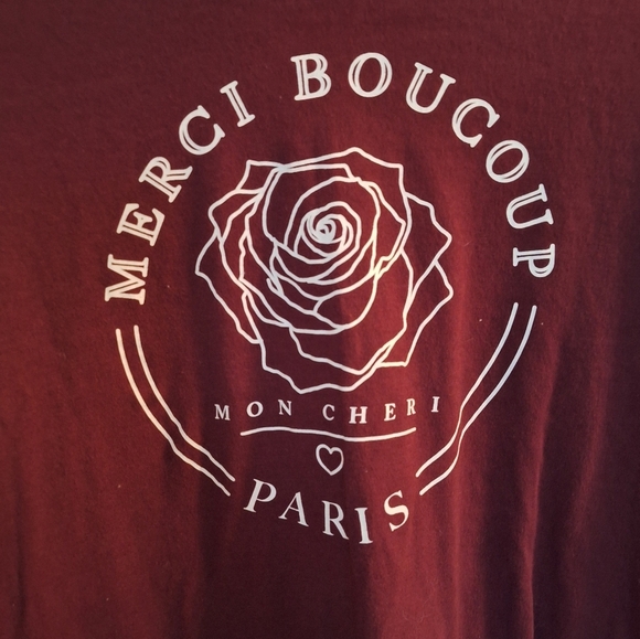 Cold Crush Women's T-shirt "Merci beaucoup Mon cheri" Paris Size M - Picture 4 of 5